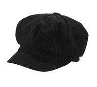 Sombrero octogonal casual pana octagonal sombrero femenino primavera y otoño boina pintor gorra sombrero pico boina octogonal retro de color liso para mujer