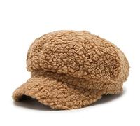 Sombrero octogonal de lana de cordero retro dulce para artista, gorra de béisbol para Halloween, Año Nuevo, Acción de Gracias, sombreros rojos para mujeres fuera de la cintura, accesorios para hombres