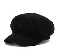 Sombrero octogonal de lana de cordero retro dulce para artista, gorra de béisbol para Halloween, Año Nuevo, Acción de Gracias, sombreros rojos para mujeres fuera de la cintura, accesorios para hombres