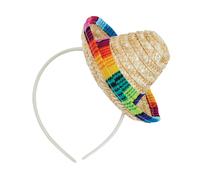 Sombrero Paja Mini Sombrero Diadema Mexicano Español Disfraz Mujer Accesorio