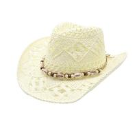 Sombrero Paja Moldeable Estilo Vaquero Occidente, Ahuecado Verano Hombre Mujer