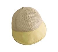 Sombrero Panamá ajustable para niños, sombrero de malla de moda para bebé, gorra de béisbol de 2 a 6 años, visera de pico sólido, amarillo, Talla única