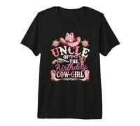 Sombrero para Botas Uncle of The Birthday, Estilo Vaquero, Estilo Vaquero, Color Rosa Camiseta Premium