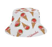 Sombrero para El Sol Cono De Helado De Sandía Moda Bucket Hat Protección UV Gorros De Verano para Pesca Mujer Camping
