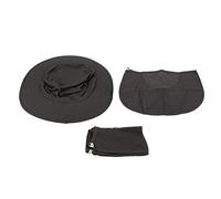 Sombrero para el sol de verano de secado rápido protector solar protección UV cara grande que cubre el sombrero para el sol para montañismo deportes pesca (Gris oscuro)