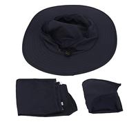 Sombrero para el sol de verano de secado rápido protector solar protección UV sombrero que cubre la cara grande para deportes de pesca de montañismo (Azul oscuro)
