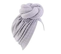Sombrero para la cabeza para mujer, pelo corto, pañuelo para la cabeza, sombrero, bufanda turbante, turbante, sombreros para la cabeza, equipo de fútbol para hombre, completo (gris, talla única)