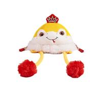 Sombrero para mascotas con temática navideña, sombrero de serpiente con pompones peludos para perros y gatos, cálido, Año Nuevo chino, accesorios de fotografía, accesorios para festivales, fiestas de