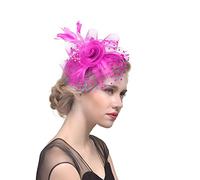 Sombrero para mujer, diadema para fiesta de té, boda, flores, cóctel, plumas, clip para el pelo, diademas lisas, accesorios para el cabello