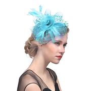 Sombrero para mujer, diadema para fiesta de té, boda, flores, cóctel, plumas, clip para el pelo, diademas lisas, accesorios para el cabello