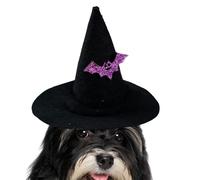 Sombrero para perro pequeño, sombrero de bruja para mascotas, accesorio de disfraz ajustable para vacaciones, reuniones familiares, teatro, actuaciones, festivales, celebraciones, espectáculos