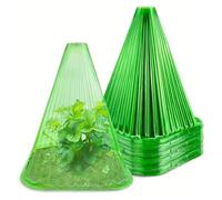Sombrero para plantas, cubierta transparente para plantas de lechuga para protección de plantas, 24 unidades, PVC transparente, protección para plantas contra el frío, plantas en macetas, repelente de