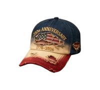 Sombrero Patriótico - Gorra De Béisbol Conmemorativa, Diseño Vintage 250, Ala De Tela Ajustable, Accesorio Para Deportes Al Aire Libre | 4 De Julio Día De Los Caídos Desfile Del Día De La Independenci