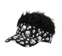 Sombrero peludo de Halloween, sombrero de béisbol para pelucas, broma de Halloween, Adorkable de dibujos animados, sombreros peludos para hombres