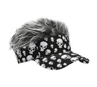 Sombrero peludo de Halloween, sombrero de béisbol para pelucas, broma de Halloween, Adorkable de dibujos animados, sombreros peludos para hombres