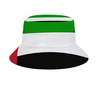 Sombrero Pescador Unisex con Elementos de United Arab Emirates Bandera,Bucket Hat de Poliéster Sarga Duradero,Ligero y Cómodo para Playa,Senderismo y ViajesWhite