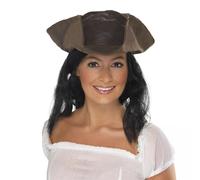 Sombrero Pirata Con Cabello Accesorio De Disfraz