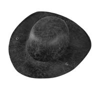 Sombrero pirata de cuero - Disfraz de tricornio colonial, tapón de ropa histórica | Festival Masquerade Performance Wear, Adult Cosplay Theater Party School Play Gathering Prut PROP para Event Event