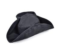 Sombrero Pirata Negro Desgastado Accesorio De Disfraz Tricornio Jack Sparrow