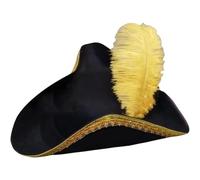 Sombrero Pirata para Mujer Y Hombre, Sombrero Tricornio Colonial, Accesorios para Disfraz De Pirata De Halloween.