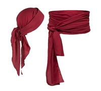 Sombrero pirata pirata bufanda para la cabeza, traje completo de pirata con diadema , diadema pirata realista y para fiestas de disfraces, juegos de rol, actuaciones escénicas