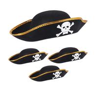 Sombrero pirata tricornio unisex accesorios de disfraz ligero sombrero corsario