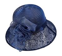 Sombrero Playa Mujer Hombres ala Ancha Secado Rápido Sombreros Altamente Ventilado Visor Cap Floppy Roll Up Clásica Gorra Playa y Bodas Unisex Hat (Navy, One Size)