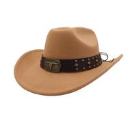 Sombrero plegable de estilo occidental, ala ancha, protección solar, diseño vintage, transpirable, para asistentes a festivales de música, sombreros de vaquero vintage, D, E