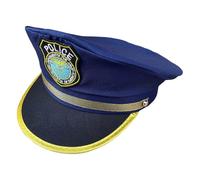 Sombrero policial infantil, sombrero de policía infantil genérérico, gorra de policía de poliéster de 54 cm-54cm, ajustable, cómodo, ligero y duradero para juegos de rol, carnaval y sueño de ser un po