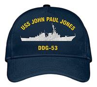 Sombrero Sol Patrón De Barco John Paul Jones DDG 53 Azul Marino Gorra Deportiva para Caza Adjustable Sombrero Nueva Golf Gorras Hip Hop Motociclet