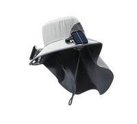 Sombrero solar cargado con tela controlable que absorbe el ventilador para jardinería, senderismo, playa, actividad, hombre, resistente a la intemperie, para montañismo, a, Talla única