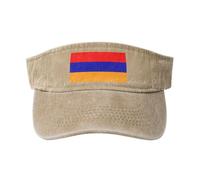 Sombrero Solar Multideporte Armenia Military Flag - Denim Algodón Premium, Bloqueo UV UPF 50+, & Banda Sudor, Confort Todo Día Golf-Pesca