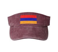 Sombrero Solar Multideporte Armenia Military Flag - Denim Algodón Premium, Bloqueo UV UPF 50+, & Banda Sudor, Confort Todo Día Golf-Pesca