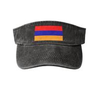 Sombrero Solar Multideporte Armenia Military Flag - Denim Algodón Premium, Bloqueo UV UPF 50+, & Banda Sudor, Confort Todo Día Golf-Pesca