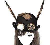 Sombrero Steampunk con Gafas Novedoso Bunny Oreja Gótica Sombreros Halloween Fiesta De Disfraz