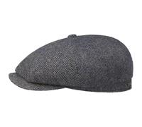Sombrero Stetson Hatteras Classic de lana con forro de algodón para hombre, gorra plana con diseño de pescado, gorra de globo para otoño e invierno, azul/gris, 60