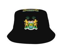 Sombrero Tipo Bucket Emblema Nacional De Sierra Leona Ligero Sombrero De Cubo Moda Gorro Safari para Exteriores Pesca Camping