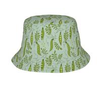 Sombrero Tipo Cubo Azul con Estampado de Guisantes Verdes para Mujer y Hombre, Sombreros de Verano para Hombre y Mujer.