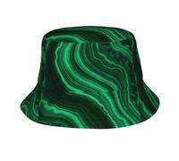 Sombrero Tipo Cubo con Textura de malaquita para Mujer y Hombre, Sombreros de Verano para Hombre y Mujer.