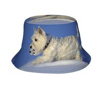 Sombrero Tipo Cubo de Invierno con Estampado de Westie, West Highland White Terrier, para Mujer y Hombre, Sombreros de Verano para Hombre y Mujer.