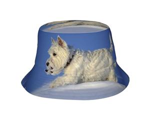 Sombrero Tipo Cubo de Invierno con Estampado de Westie, West Highland White Terrier, para Mujer y Hombre, Sombreros de Verano para Hombre y Mujer.