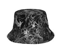 Sombrero Tipo Cubo de mármol Gris Grafito, Plateado y Negro para Hombre y Mujer, Sombreros de Verano para Hombre y Mujer.