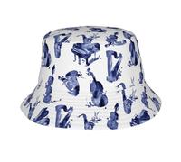 Sombrero Tipo Cubo para Mujer, Hombre, saxofón Blues, Piano, Violonchelo y bajo, Sombreros de Verano para Hombre y Mujer.