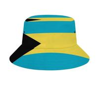 Sombrero Tipo Cubo Plegable Estampado Unisex Para Hombres Y Mujeres Gorra De Pescador De Playa Con La Bandera De Bahamas Protección Uv Sombreros Para El Sol Para Al Aire Libre Senderismo Y Viajes