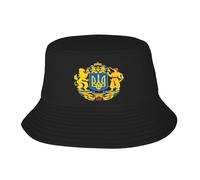 Sombrero Tipo Pescador para Hombre Y Mujer Gorras De Verano para Protegerse del Sol Sombreros Plegables con Protección UV Y Estampado del Escudo De Armas De Ucrania