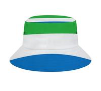 Sombrero Tipo Pescador - Visera De Verano con Estampado De La Bandera De Sierra Leona Gorra De Playa Plegable De ala Ancha Gorra De Pescador/Tritón para Hombres Y Mujeres para Viajes Al Aire Libre