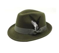 Sombrero tradicional para hombre con plumas, cordón de fieltro, unisex | Sombrero de fieltro bávaro con pluma y cordón. Adecuado para Oktoberfest, fiesta temática y carnaval.