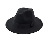 Sombrero Trilby para hombre, sombrero Fedora de ala plana, sombreros de copa vintage británicos, sombreros hongo clásicos, gorra decorada con cinta, gorra de fieltro minimalista de vaquero de color