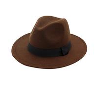 Sombrero Trilby para hombre, sombrero Fedora de ala plana, sombreros de copa vintage británicos, sombreros hongo clásicos, gorra decorada con cinta, gorra de fieltro minimalista de vaquero de color