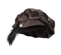 Sombrero Tudor Medieval - 24,41 pulgadas Renaissance Minstrel Muffin Cap | Accesorio de disfraz de dinastía isabelina para cosplay | Poliéster 90 g, para cosplay bola de mascarada Halloween